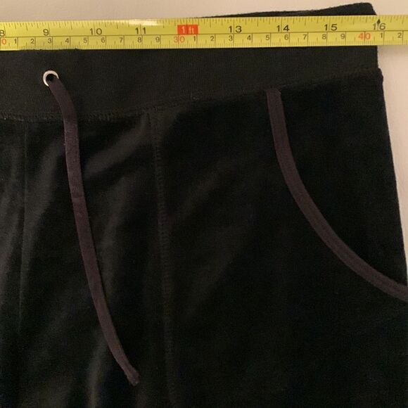 BCBG Maxazria Velour Black Sweatpants Size M - Picture 3 of 9
